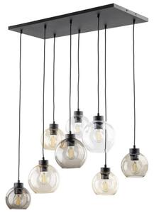 BRILAGI - Lustră suspendată pe cablu QUADRA 8xE27/60W/230V negru/bej fumuriu/transparent