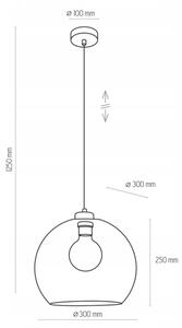 BRILAGI - Pendul pe cablu QUADRA 1xE27/60W/230V negru/gri fumuriu