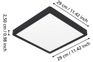 Plafonieră LED pentru baie Eglo FUEVA LED/13W/230V 29x29 cm IP44 negru - 901331