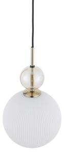 BRILAGI - Candelabru suspendat pe cablu OLIVIA 1xE27/15W/230V negru/fumuriu bej/alb