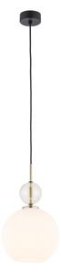 BRILAGI - Candelabru suspendat pe cablu OLIVIA 1xE27/15W/230V negru/fumuriu bej/alb