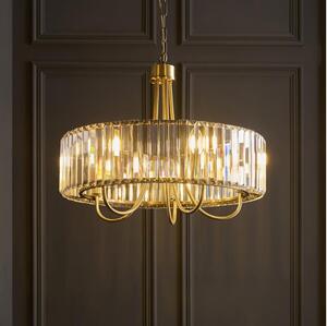 Endon 119610 - Candelabru VISCONTI cu lanț, 5 x E14, 6 W, 230 V, alamă