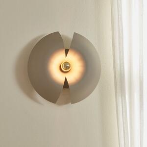 AYTM Aplică de perete Cycnus, gri-maro, Ø 30 cm, ștecher, aluminiu, E27, reglabil, Gri, Camera de zi / sufragerie, Aluminiu, Design