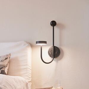 AYTM Grasil LED cu LED-uri, negru, marmură, priză, 54 cm, Negru, Camera de zi / sufragerie, Metal, Design