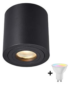 Zuma Line ACGU10-159-N - Spot LED RGBW dimerizabil 1xGU10/4,8W/230V IP44 negru+telecomandă