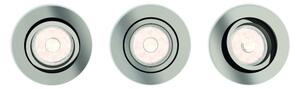 Philips 50393/17/PN - Set 3x spoturi LED RGBW încastrate, reglabile, cu 1x GU10/4,8W/230V, crom + telecomandă