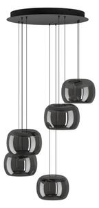 Eglo 390434 - Lustră LED dimmabilă pe cablu HORTUNAS 5xLED/5,8W/230V negru/fumuriu