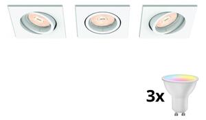 Philips 50193/31/PN - Set 3x spoturi LED RGBW încastrate, dimmabile, 1x GU10/4,8W/230V, alb + telecomandă