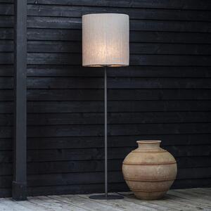 PR Home lampă de podea pentru exterior Agnar, gri închis/alb, 156 cm, Alb, Țesătură / Textil