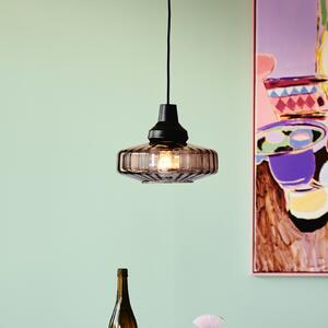 DESIGN BY US Lampă suspendată New Wave Optic, gri fumuriu, reglabil, Gri, Camera de zi / sufragerie, Aluminiu, Design