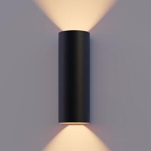 Calex LED lampă de perete pentru exterior Rotund, sus/jos, înălțime 23 cm,, Negru, Aluminiu, Modern, Priză de perete sus / jos