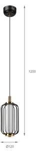Lustră LED suspendată pe cablu BONNIE LED/10W/230V 3000K, neagră