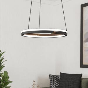 Eglo 901822 - Lustră LED reglabilă pe cablu MEZZOMONTE 2xLED/20W/230V negru + telecomandă