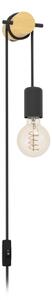 Eglo 43898 - Aplica de perete BUDDON 1xE27/13W/230V negru/bej