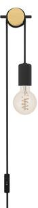 Eglo 43898 - Aplica de perete BUDDON 1xE27/13W/230V negru/bej