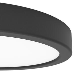 Eglo FUEVA-Z 901372 - Plafonieră LED RGBW reglabilă, sticlă fumurie, LED/11,2W/230V 21,1cm IP44 negru