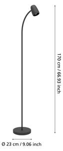 Eglo 902172 - Lampă de podea CARLO 1xE14/18W/230V neagră