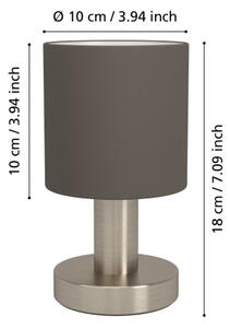 Eglo 31842 - Lampă de masă MONTETTO 1xE14/40W/230V maro/crom mat