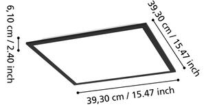 Eglo 902369 - Plafonieră LED MORADILLO, 18,8 W, 230 V, 40 x 40 cm, negru