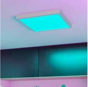 Eglo 901379 - Plafonieră LED RGBW FUEVA-Z, dimabilă, cu sticlă fumurie, LED 13,5 W, 230 V, 29,5 cm, IP44, alb