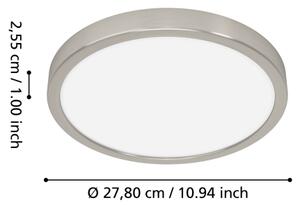 Eglo 901382 - Plafonieră LED RGBW pentru baie, dimabilă FUEVA-Z, LED 14,3W/230V, 27,8 cm, IP44, crom