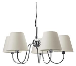 ByRydens 4202720-6510 - Lustră pe cablu LYNF 5xE14/8W/230V crom/alb