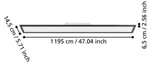 Eglo MORADILLO 901488 - Panou LED aplicat, 28W, 230V, 120x15 cm, negru