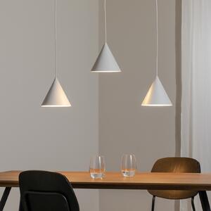 TK Lighting Suspensie Cono, cu trei lumini, liniară, lungime 75 cm, alb, reglabil, Alb, Camera de zi / sufragerie, Metal, Modern
