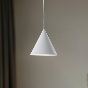 TK Lighting Lampă suspendată Cono, alb, Ø 19 cm, oțel, flacără simplă, reglabil, Alb, Camera de zi / sufragerie, Metal, Modern