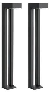 Viking - Set de 2 lămpi solare LED, 1W, 3,7V, IP44, 3000K, 2000 mAh