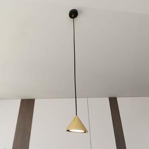 EMIBIG LIGHTING Lampă suspendată Elit, 1 bec, auriu, suspensie metalică m, reglabil, Auriu / Alamă, Camera de zi / sufragerie, Metal