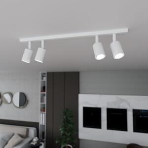 EMIBIG LIGHTING Plafonieră Flash, albă, 4 becuri, metal, reglabil, Alb, Camera de zi / sufragerie, Metal, Modern