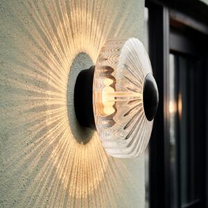 DESIGN BY US Lumină LED pentru exterior New Wave Optic, sticlă, Ø 26 cm, IP65, Transparent, Aluminiu, Design