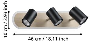 Eglo 901633 - Spot LED RIMBOCCHI, 20W/230V, maro/negru