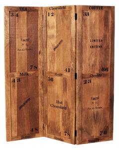 Separator camera din lemn de mango Rustic 150x170x3 cm