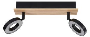 Eglo 901203 - Spot LED RIELVES 2xLED/4,2W/230V negru/maro