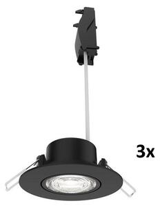 Philips - Set 3x spot încastrat compatibil cu dimmer CILANTRO LED/5W/230V 4000K negru
