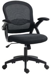 Vinsetto Scaun de Birou Ergonomic cu Spătar din Plasă, Scaun de Birou cu Înălțime Reglabilă, 65.5x61.5x88-97.5 cm, Negru | Aosom Romania