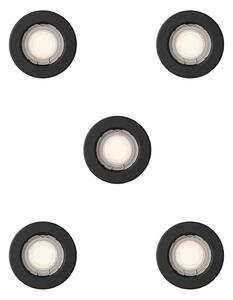 Philips - Set 5 buc. Spot încastrat PERIDOT 1xGU10/7W/230V negru