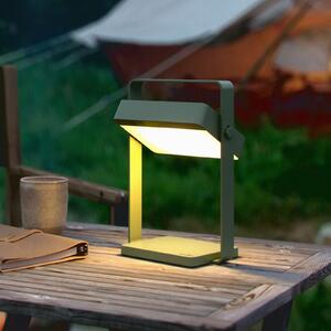Nordlux Lampa de masă solară cu LED Saulio, verde măslin, IP44, aluminiu, USB, baterie, reglabil, Verde, Camera de zi / sufragerie, Aluminiu, Modern
