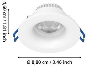 Eglo 902271 - Plafonieră pentru baie SALABATE LED/4,9W/230V pr.8,8cm IP65 albă