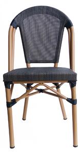 Set 2 scaune tapitate cu cadru de aluminiu Sit&Chairs bej/gri