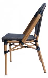 Set 2 scaune tapitate cu cadru de aluminiu Sit&Chairs bej/gri
