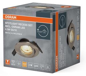 Osram - Spot LED încastrat 1xGU10/4,3W/230V 2700K CRI 90 crom mat
