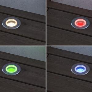 Paulmann LED cu de încastrat în podea Parchet, rotund, RGBW, zigbee, reglabil, Metalic, Aluminiu