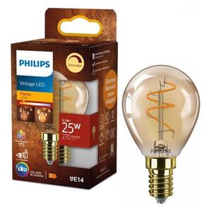 Bec LED dimabil VINTAGE Philips P45 E14, 3,1W, 230V, 2200K