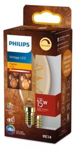 Bec LED dimabil Philips Vintage B35, soclu E14, 2,7 W, 230 V, 1800 K, CRI 90