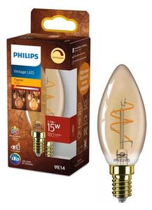 Bec LED dimabil Philips Vintage B35, soclu E14, 2,7 W, 230 V, 1800 K, CRI 90