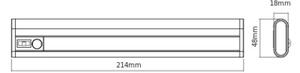 Osram - Lampă LED sub mobilier cu senzor LINEARLED LED/1,9W/6V 4xAA 21,4 cm alb