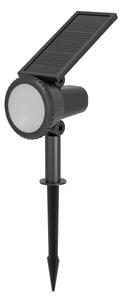 Eglo 901069 - Lampă solară SAMBUCO LED RGBW reglabilă, 3W/4,5V, IP44, neagră, cu telecomandă